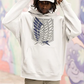 Printed white hoodies