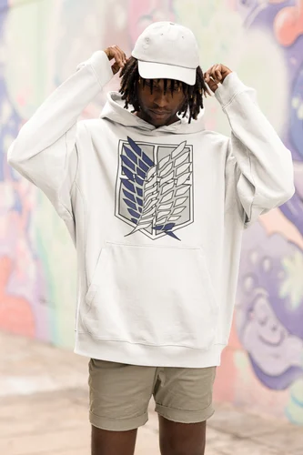 Printed white hoodies