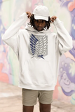 Printed white hoodies