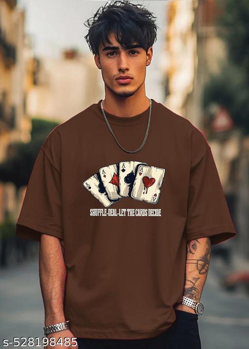 Oversize card printed t-shirt